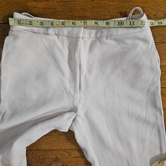 Sally Lapointe Trousers Wide Leg Cream Pants Size 4 - Picture 3 of 9